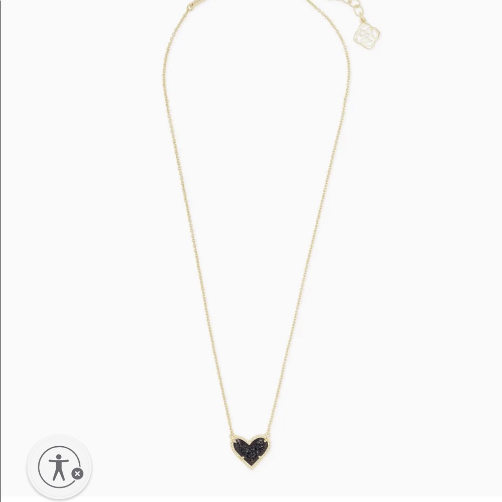 Kendra Scott black heart necklace